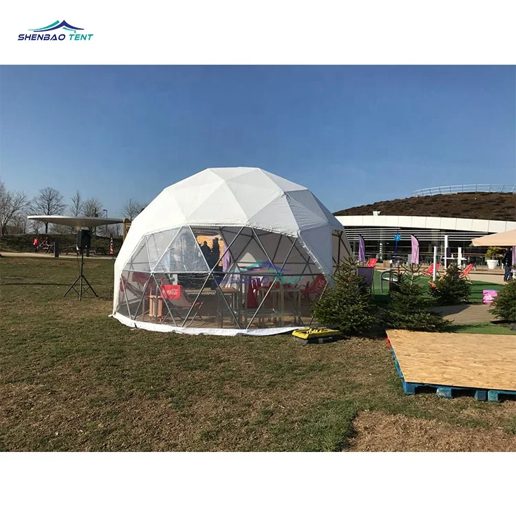 

3.6m 4m mini small Geodesic Dome Tent Transparent Igloo Tent For Garden Yard Hotel glamping camp