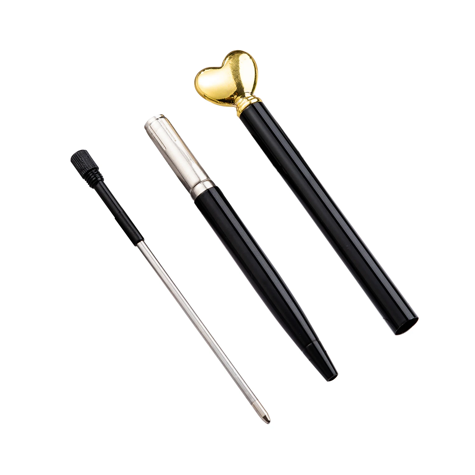 Jh New Personalised Metal Heart Ball Pen Promotional Heart Top Pen