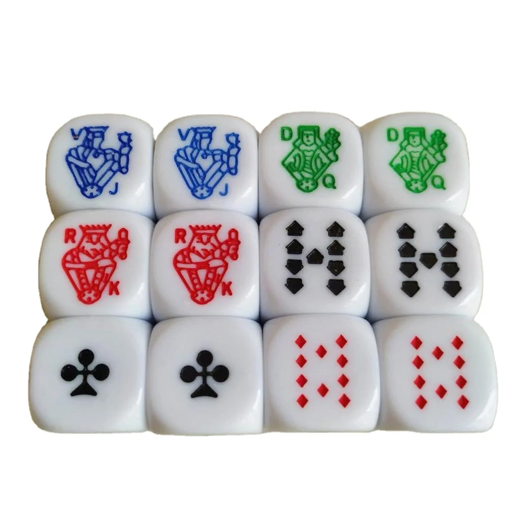 

16mm Acrylic plastic poker dice set manufacturer