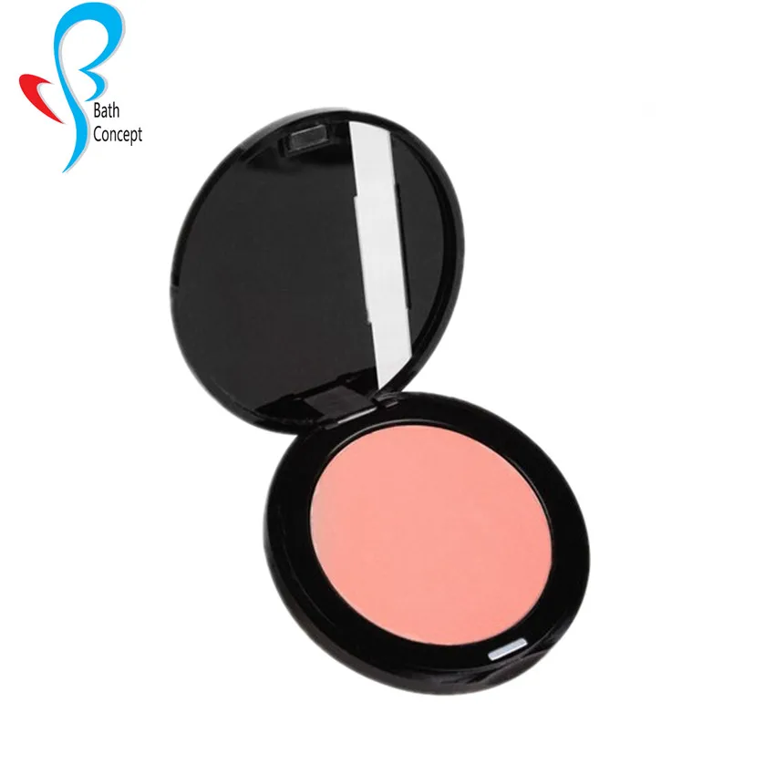 blusher on face