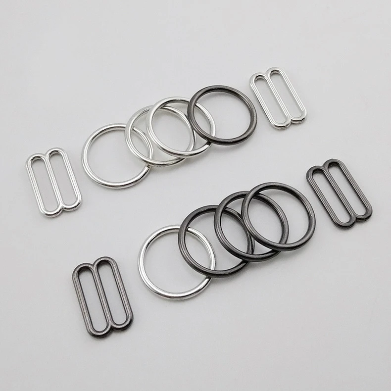 

Coated Strap Adjuster Glide  Bra Swimwear Metal Ring And Slider, Anti brass;anti silver;gun metal;customized