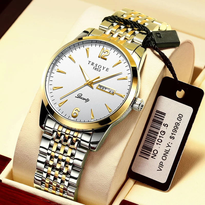 

Relojes Chinese Fancy Suppliers Resistant Wholesale Cheap Sky Quartz Wrist Watch 3Atm Waterproof Relogio Masculino TRSOYE TRS068, Black