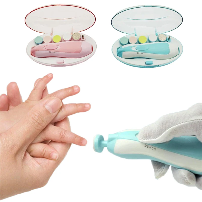 

Wholesale manicure new 6 in 1 electric babe care nail clipper safe kids nail cutter baby nail trimmer kit, Customized color