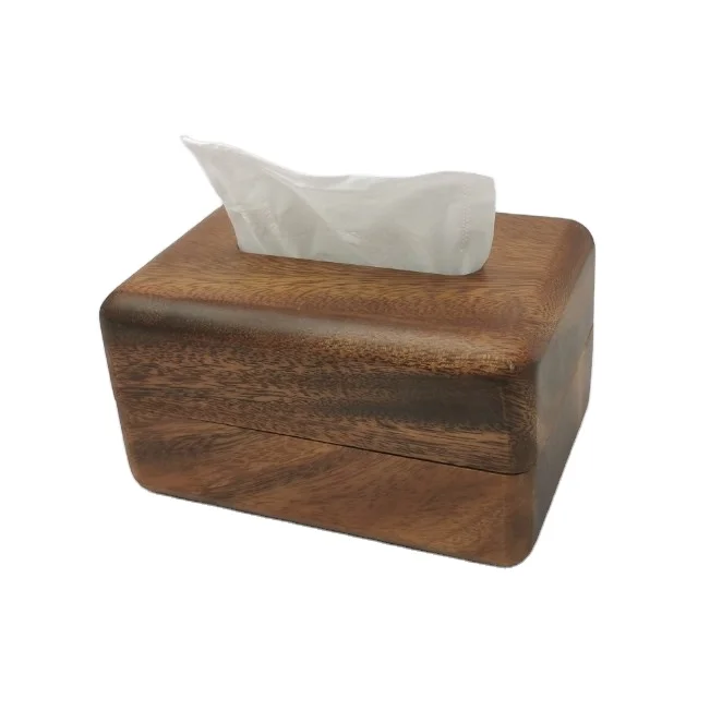 Hight Quality Wooden Tissue  Box Modern Look Paper Holder Boxes for Bathroom Dining Table Bedroom Storage Organizer