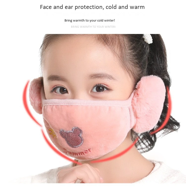 kids cartoon mouth dust mask