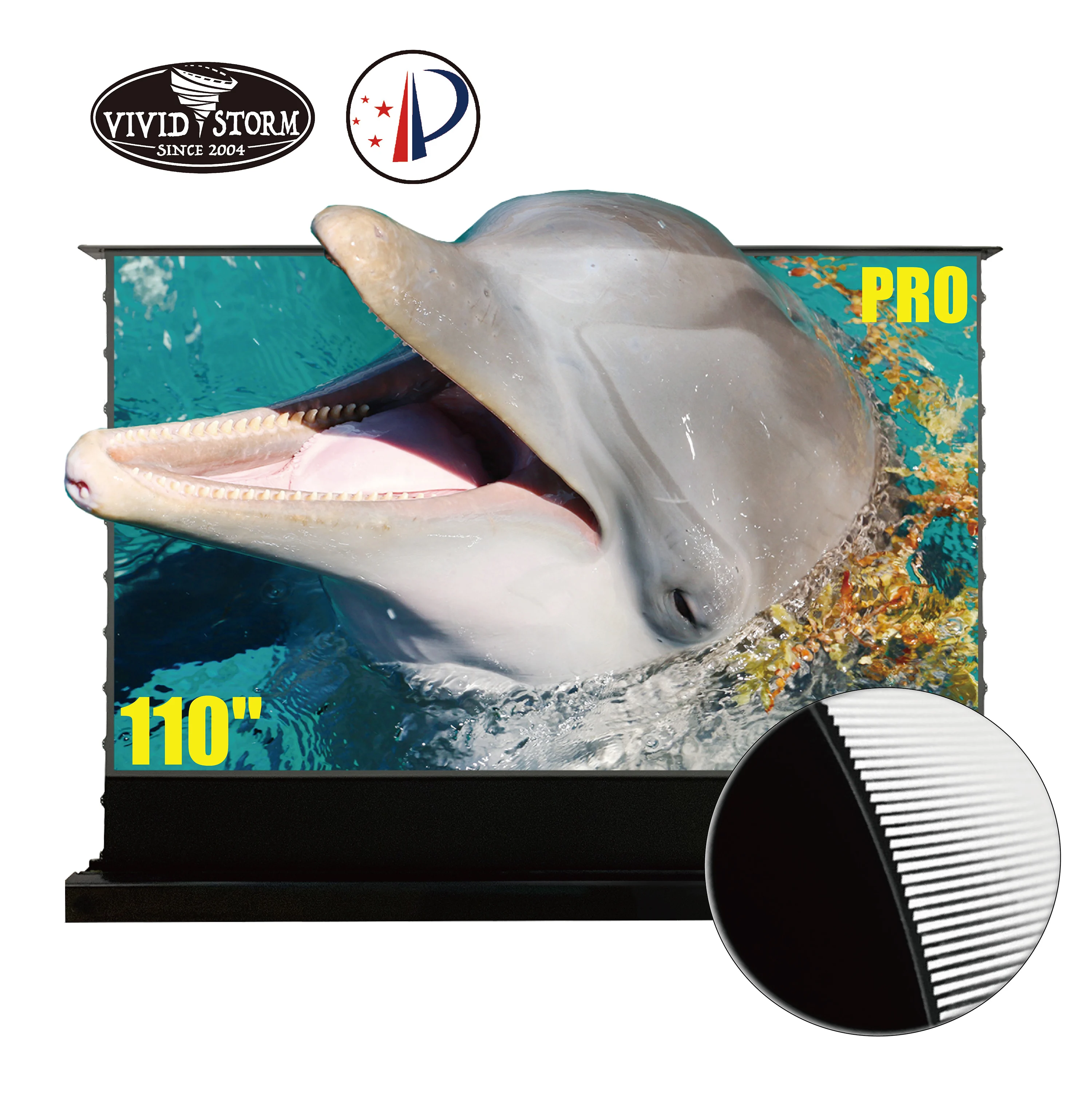 

PRO 110 inch Electric projection screen floor screen for UST ALR Laser Projector motorized 4K UST projector Screen