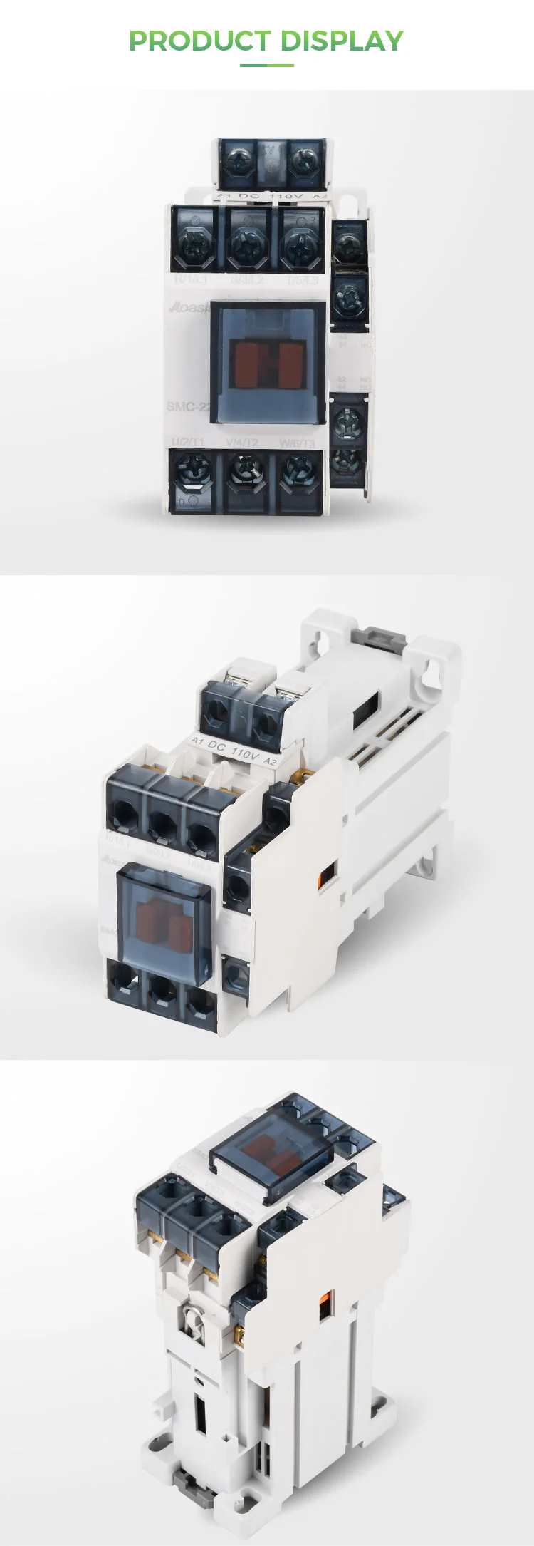 SMC-18Z Contactor - 18A, 24V DC, 380V Main Circuit Rating