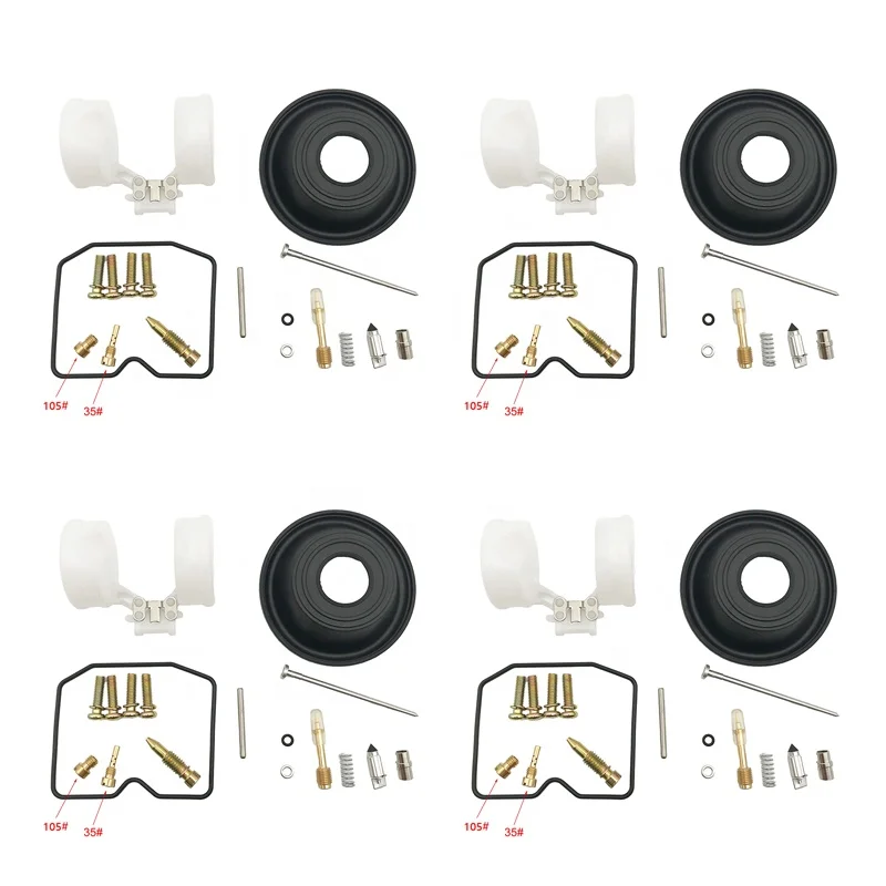 

4 sets of carburetor repair kits for Kawasaki Zephyr 400 Keihin floating and vacuum diaphragm configuration 1989-1996