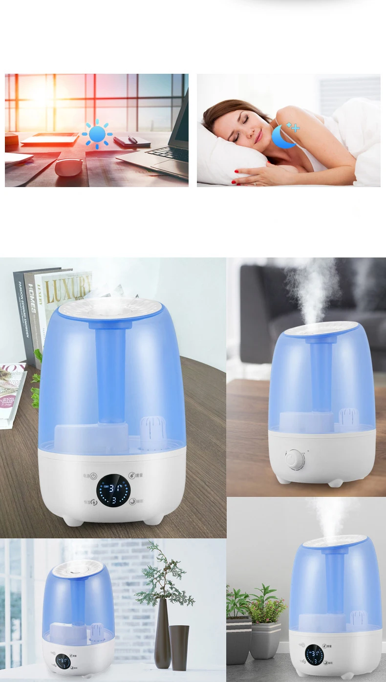 4.8l Home Appliance Intelligent Mist Ultrasonic Electronic Humidifiers