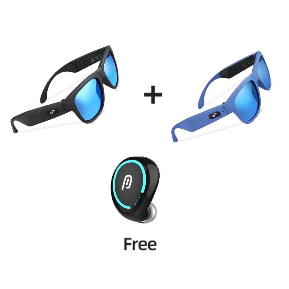 

2021 Amazon New Trending Smart Sunglasses UV400 Polarized Wireless Bone Conduction Glasses with BT5.0