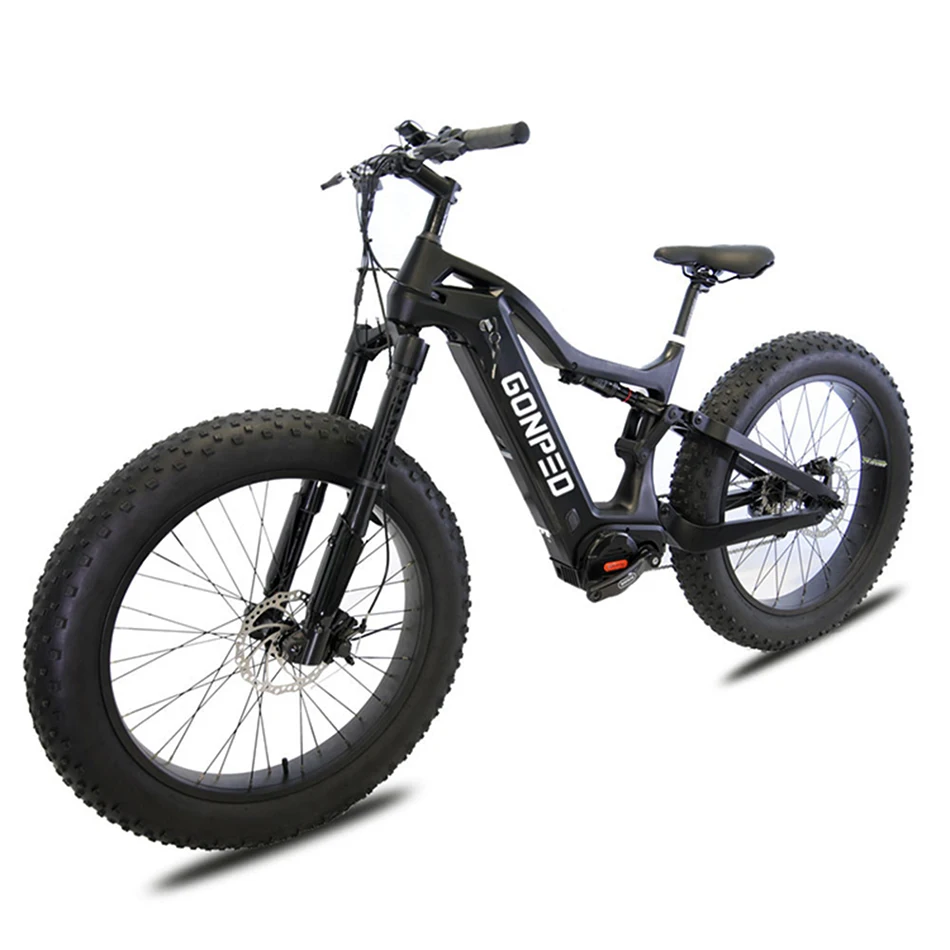 

1000w ebike full suspension 26 inch fat tire electric mountain bike carbon frame Bafang ultra m620 motor mid drive electric bike