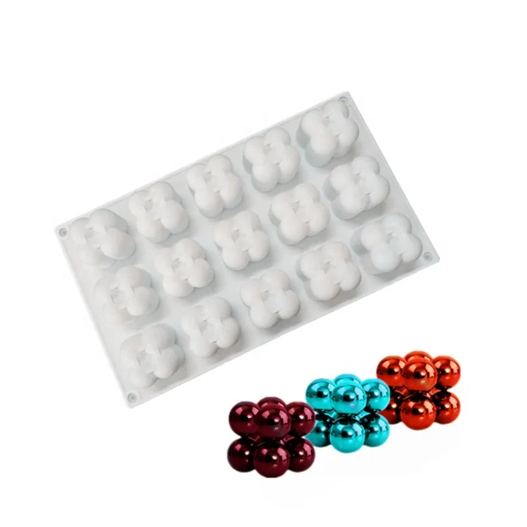 

DIY Fondant Mold Square Silicone 3D Magic Cube Candle Decorations Silicone Mold, Transparency;pantone color