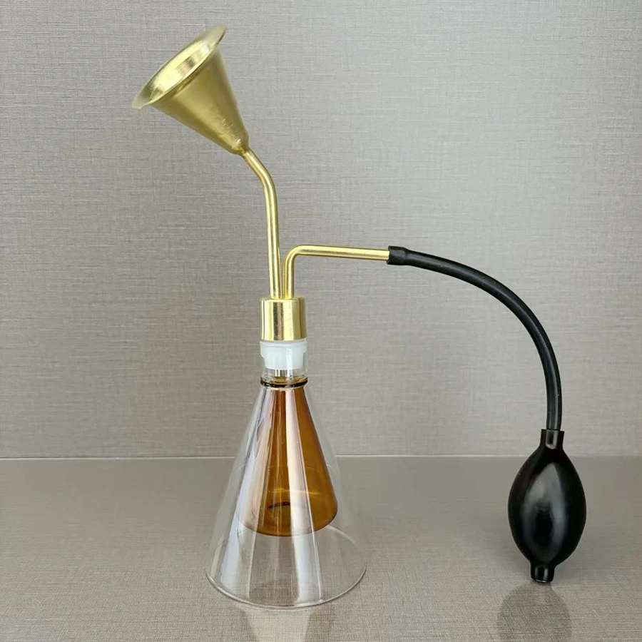 80ml Double Wall Brass Perfume Fragrance Essential Oil Coffee Smelling Bottle Brass Perfume Smell Display Device