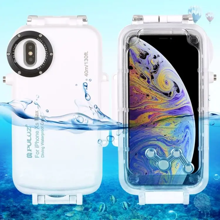 

PULUZ Professional 40m/130ft Waterproof Diving Housing Underwater Cover Case for iPhone XS Max Shockproof case