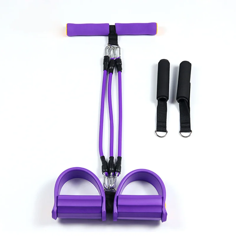 

Pedal chest expander four-tube multifunctional detachable sit-ups pulling rope pedal yoga tension device