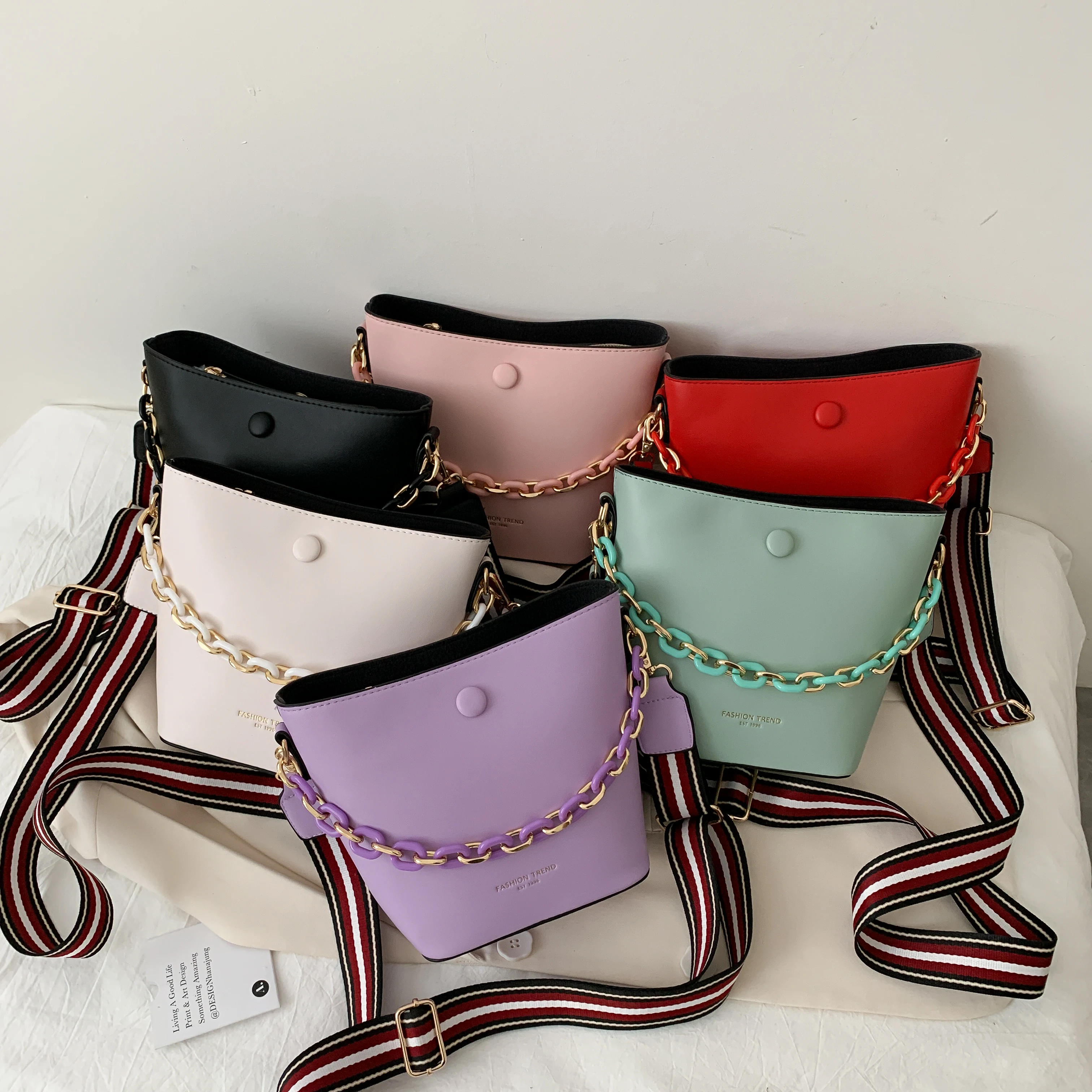 

SS2012-5 2021 women shoulder bags bucket bag chain purses