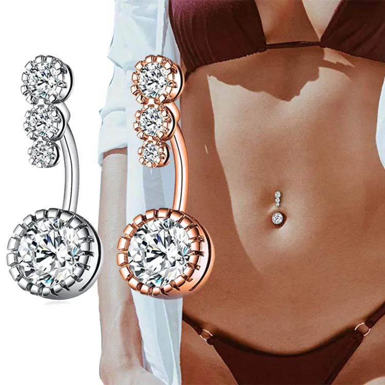 

Hot selling Crystal Navel Ring Bar Barbell Drop Dangle Body Piercing Nombril Ombligo Belly Button Rings Women sexy Body Jewelry