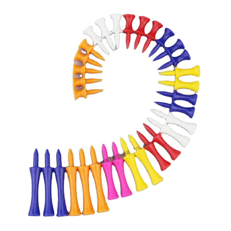 

Plastic nail wheel shape Tee limit 20mm Tee pin multi color bulk golf tees, White
