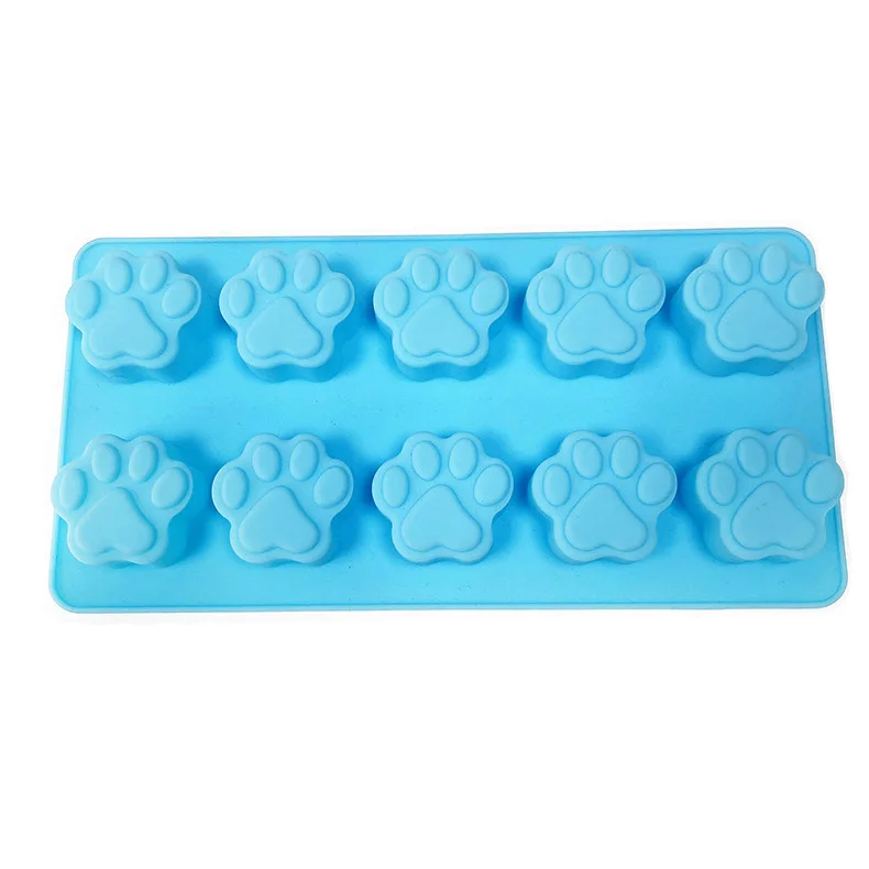 

Factory Personalized Custom Made 10 Cavities Silicone Cake Mold, Bule/pink