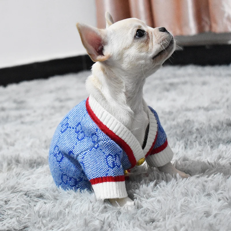 

Dog Sweater Luxury Dog Clothes Winter Pet SuppliesFrench Bulldog Schnauzer Corgi Chihuahua Puppy Clothes Dropshipping CH3019