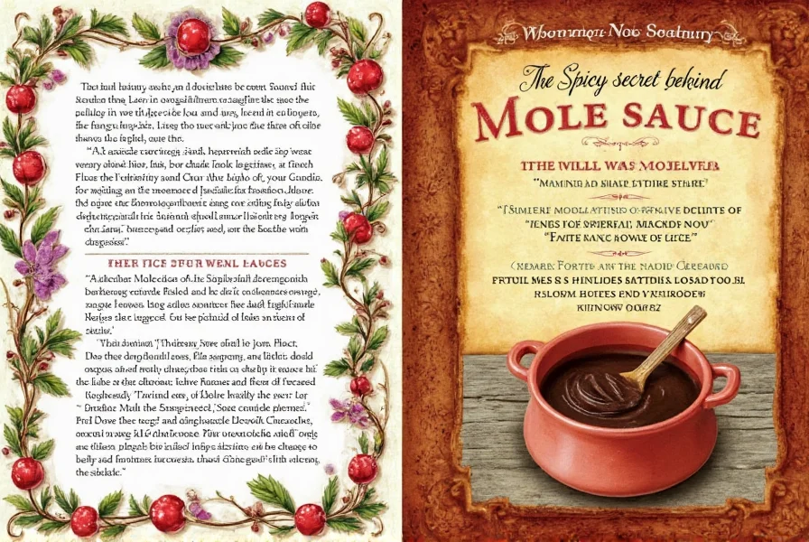 Creative mole-inspired dishes including tacos, pizza, and pasta