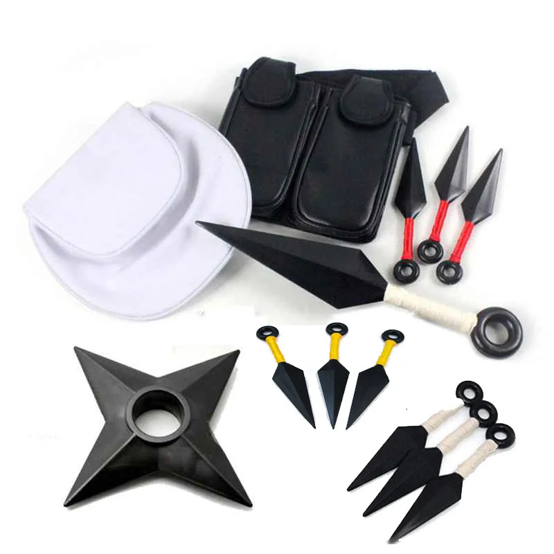 

Anime Cosplay Props Collections Plastic Kunai Shuriken Ninja Figure Weapons Bags for Halloween Toys Gift Ecoparty
