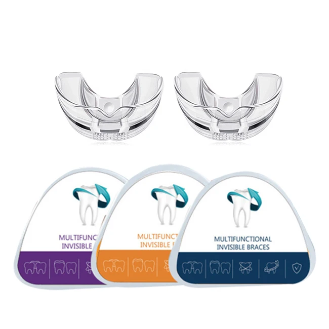 

Orthodontic Retainer Case Dental Face Guard Mouth Guard for Grinding Teeth Orthodontic Retainer Teeth Trainer Oral Braces Dental, Blue, transparent, purple