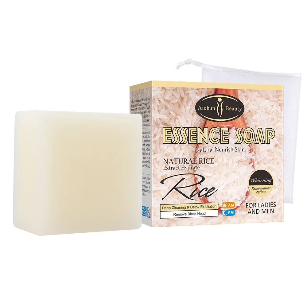 

High Quality Collagen Handmade Whitening skin moisturize natural Face Rice Soap
