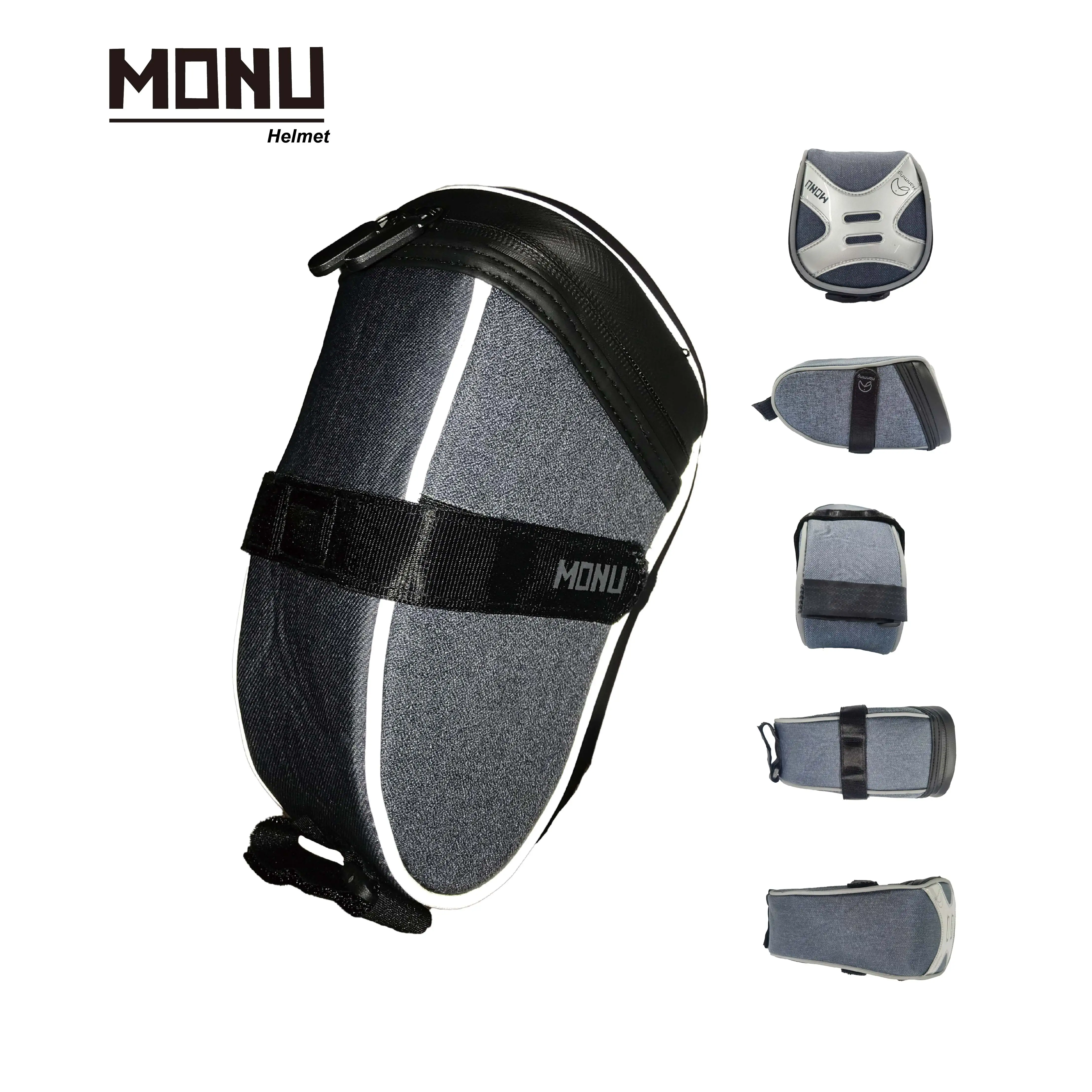 

Monu Waterproof Bicycle Saddle Bag Under Seat Shell Cycling Seat Pack for Mountain Road Bikes Black Seat Bag, Gray or custom