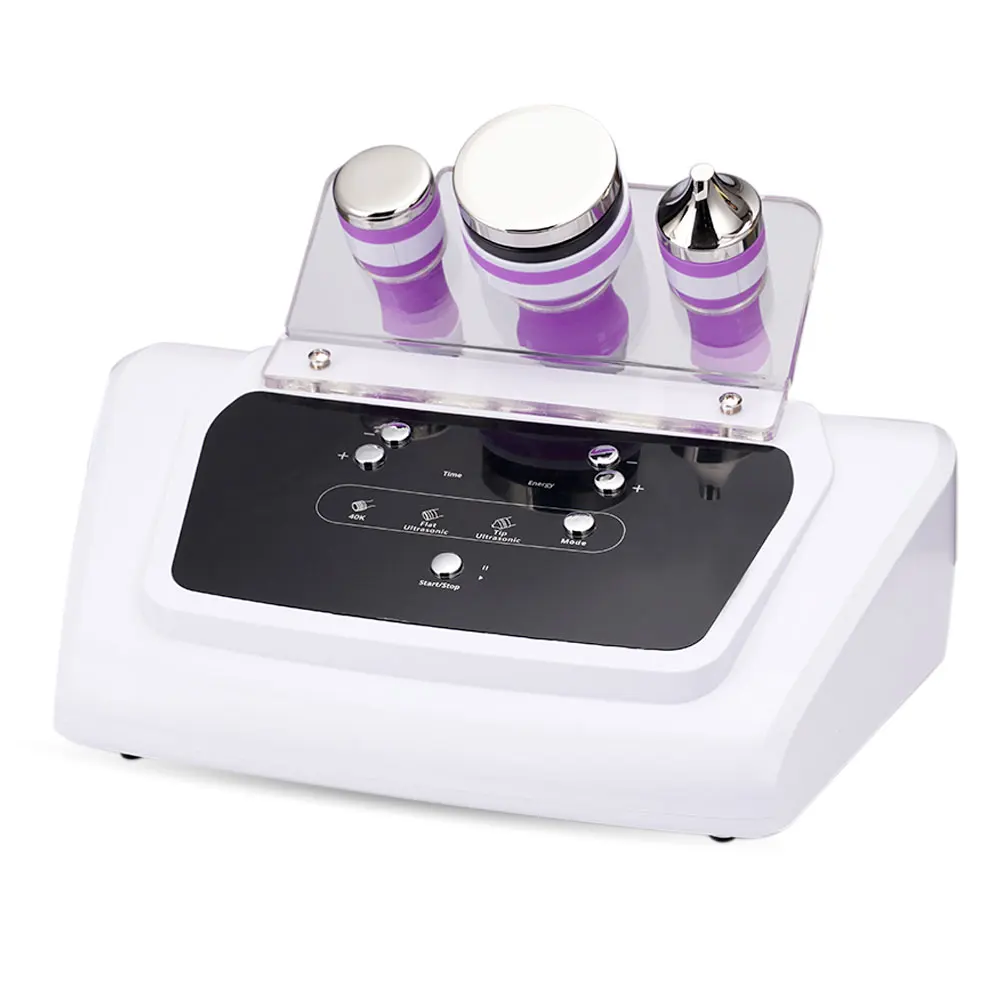 

Portable 3 Handles Ultrasound Cavitation Body Slimming Machine Face Massager Therapy Beauty Machine For Home USE US Stock