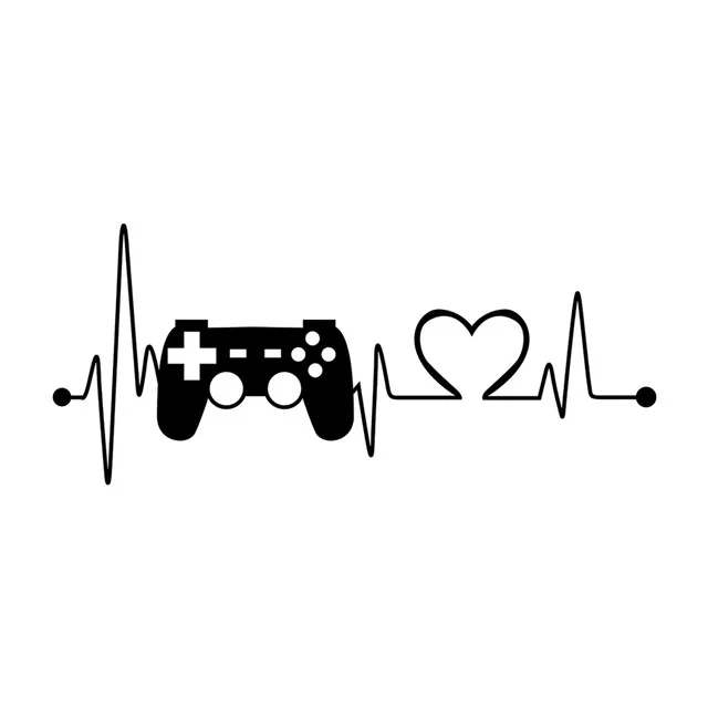 

Explosive Electrocardiogram Game Stickers Game Home Decoration Carved Wall Stickers, As picture