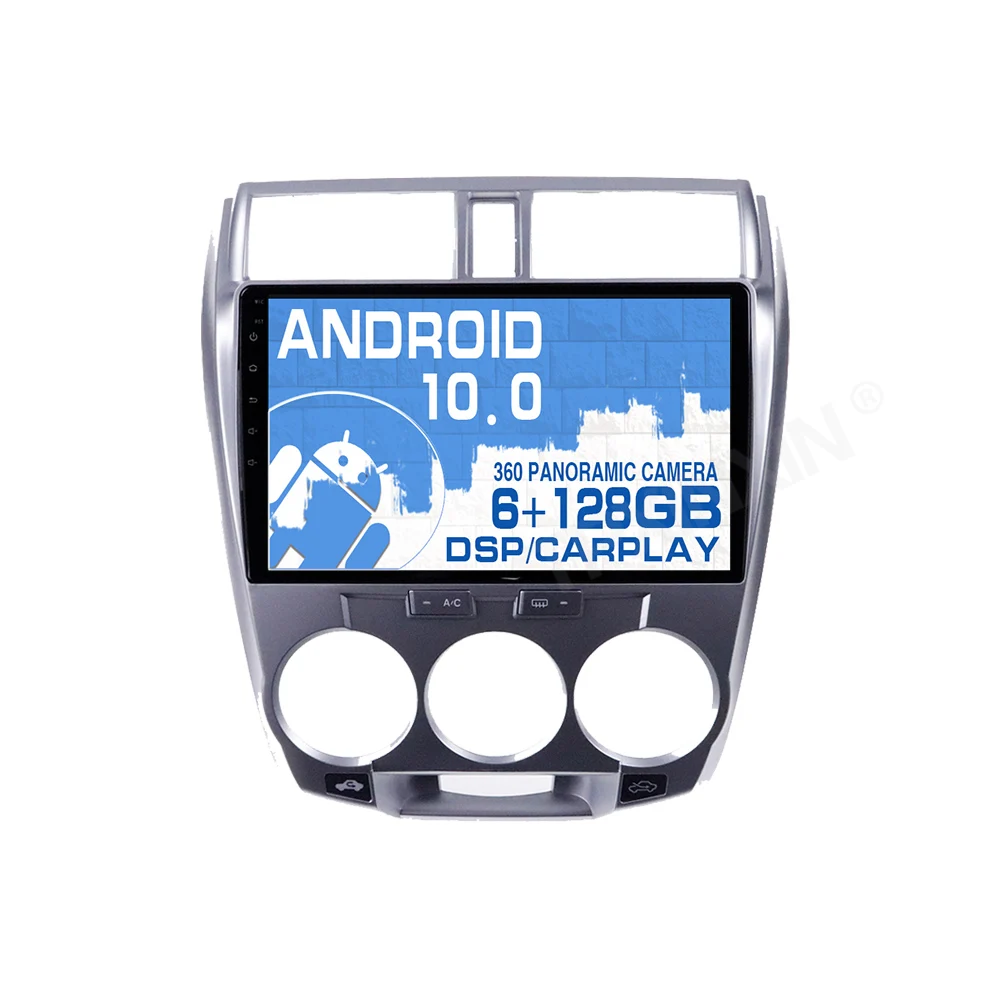 

Android 10.0 Car Multimedia DSP Screen DVD Player For Honda City 2008 - 2013 GPS Navigation Auto Radio Stereo Upgrade Head Unit