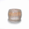 Unique Zircon jewelry Long full cz stone pave setting men ring full finger knuckle ring for woman