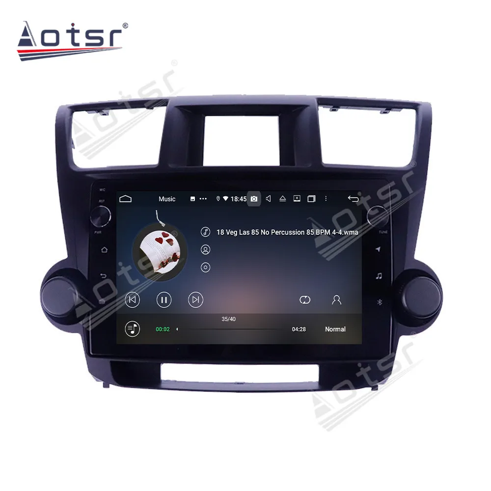 

4+32G Car Multimedia Player GPS Navigation Headunit Radio Audio Stereo radio android For Toyota Highlander 2009-2013