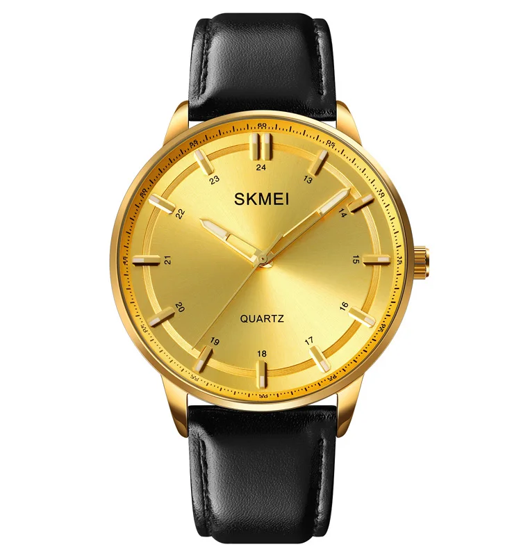 

SKMEI 1662 Man Wristwatches Japan Movt casual Leather Quartz Watches, 4 colors