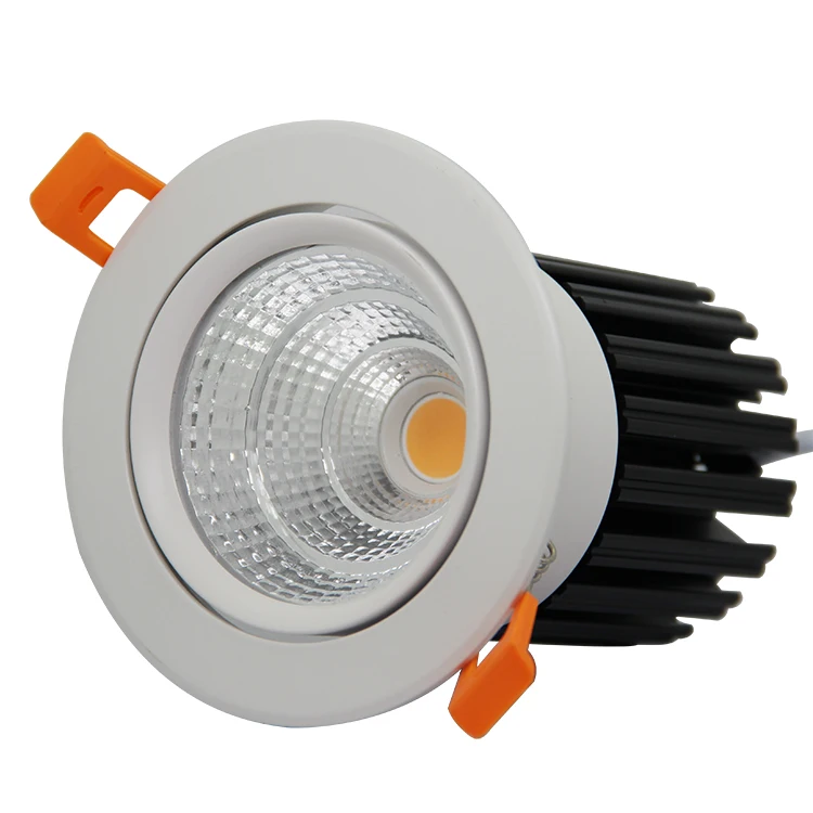 10w 20w 30w cob led downlight 100 lm/watt 20watt 0-10v dimming recessed ceiling light