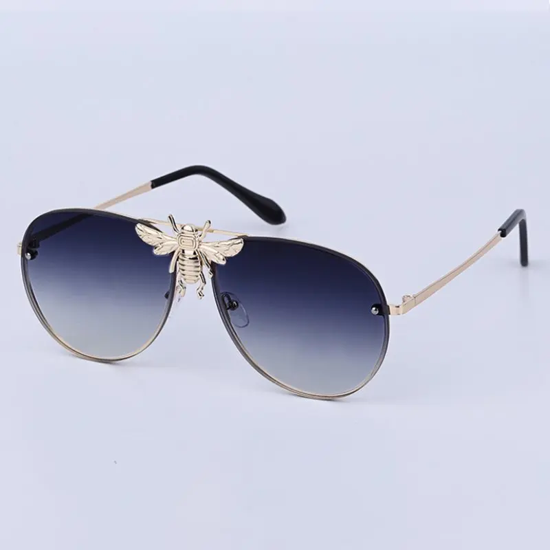 

2019 Designer Metal Sunglasses Bee Decoration For Women And Men Bee Sun Glasses, 6 color