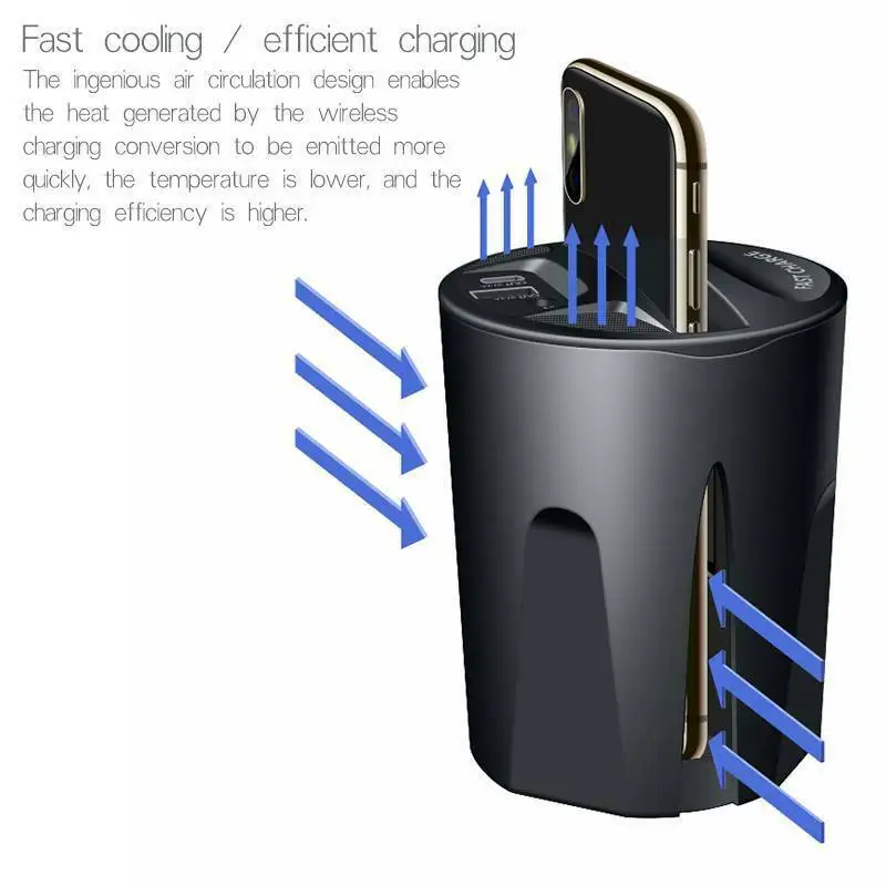 X9 X8 Stable Unique Design Car Wireless Charger Cup Standard Charger Stand