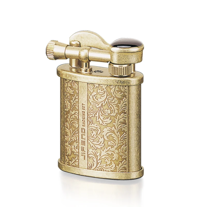 

JF-018 5.8*3.6*1.6cm JIFENG brass metal vintage oil lighter wholesale