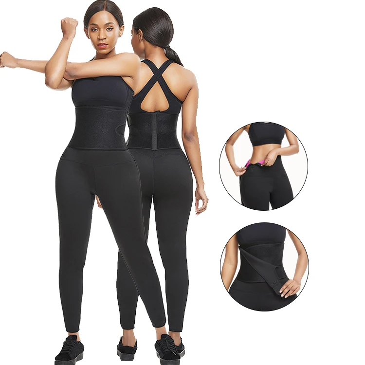 

2020 New Fitness Slimming Belt Butt lift Neoprene sweat Waist Trainers 2 in 1 neoprene Sauna Women Sweat Pants