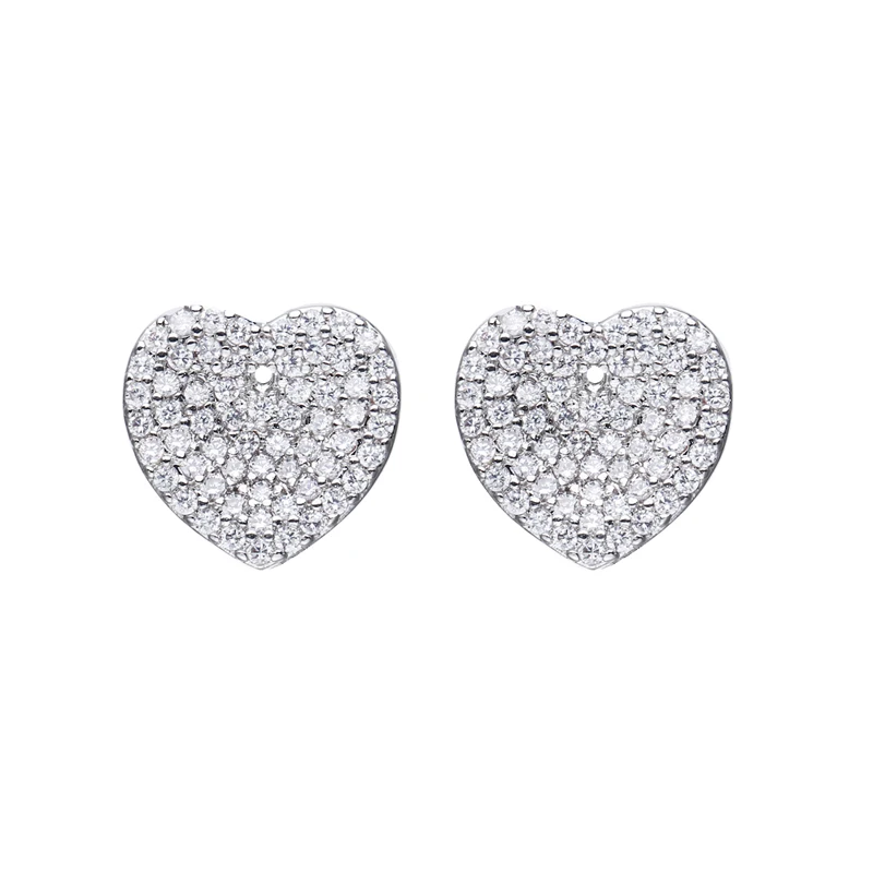 

Emmaya Classical Silver Plated Heart-shape Elegant Earring Cubic Ziron For Women Repersents love Sparkling Gift For Friends