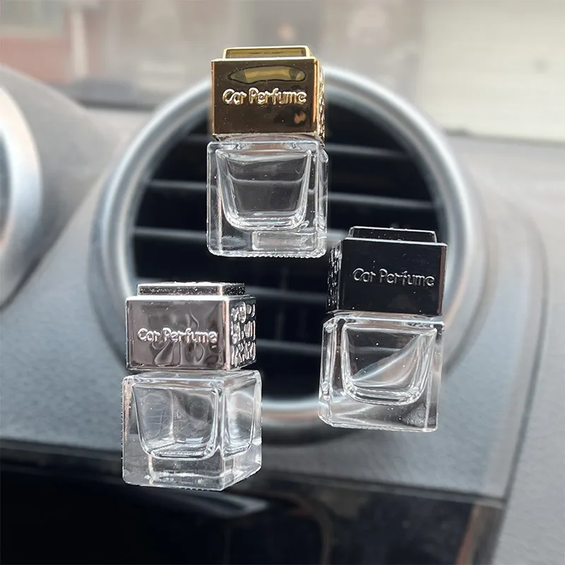 Car Air Freshener Vent Clip Auto Perfume Diffuser Bottle Aromatherapy Fragrance Car Glass Diffuser Bottle