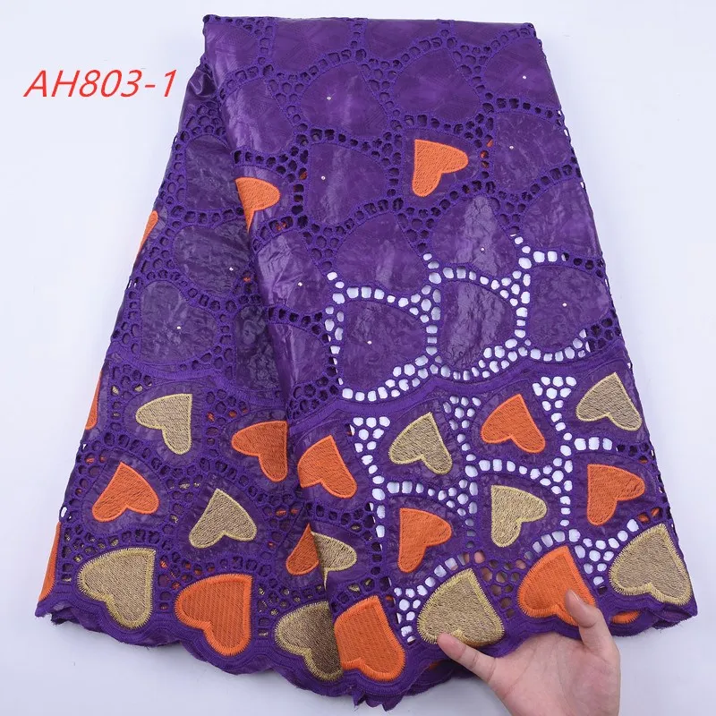 

1987 Free Shipping Purple Color Lace Fabric African Fabric 5 Yards Bazin Fabric