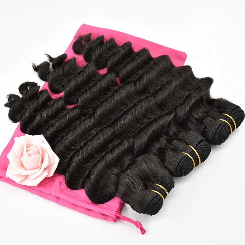 

Wholesale Cuticle Aligned Grade 11A virgin raw Malaysian hair extension with 100% human unprocessed deep wave hair, Natural colors