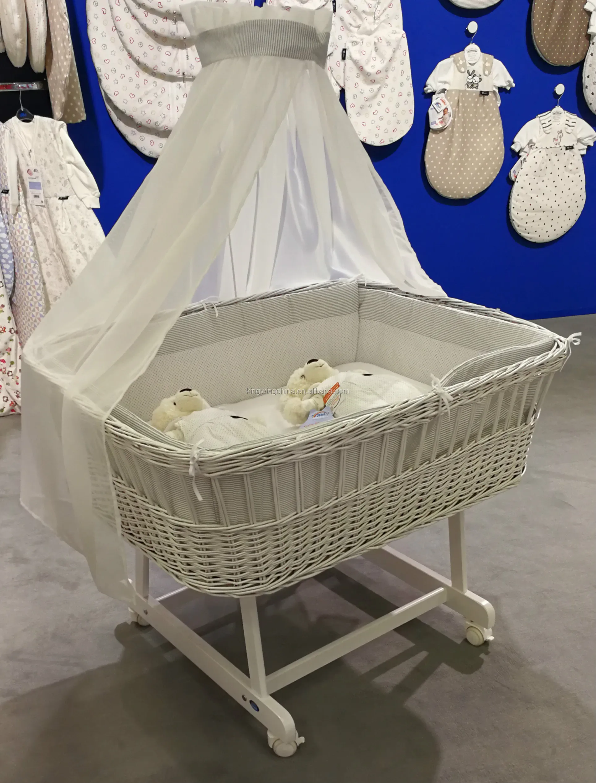 
Baby Moses Basket With Stand Factory Basket Bassinet Wicker Bassinet Cradle 