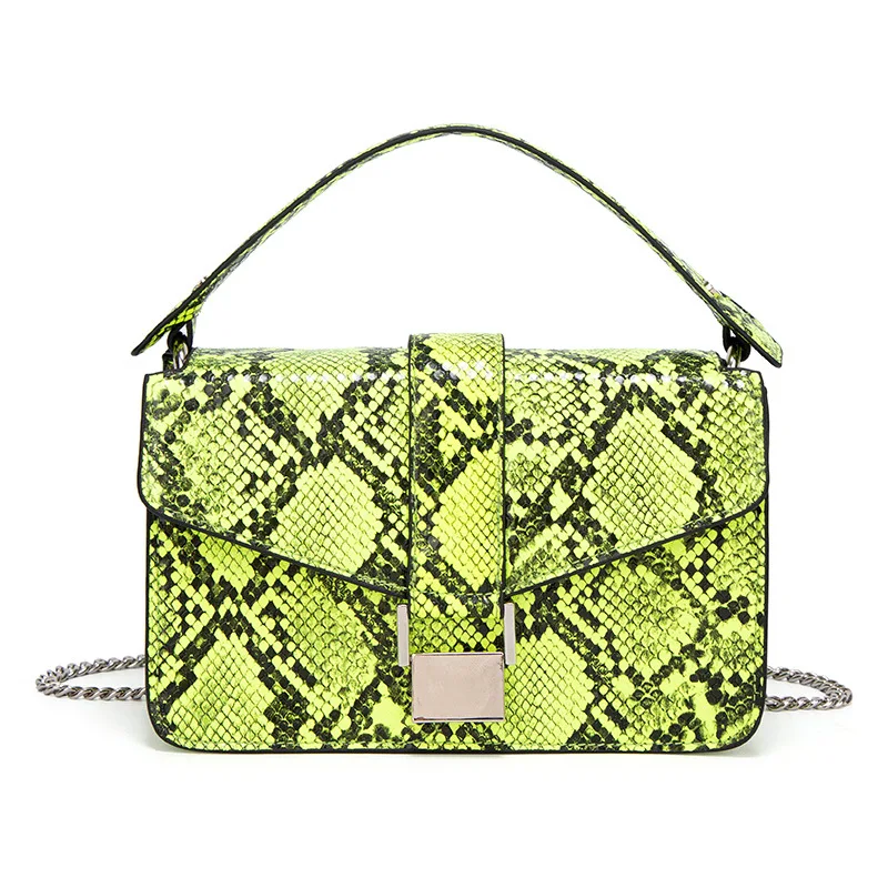 

fashion snake skin pu leather women crossbody bags 2021 hot selling snake luxury print handbag