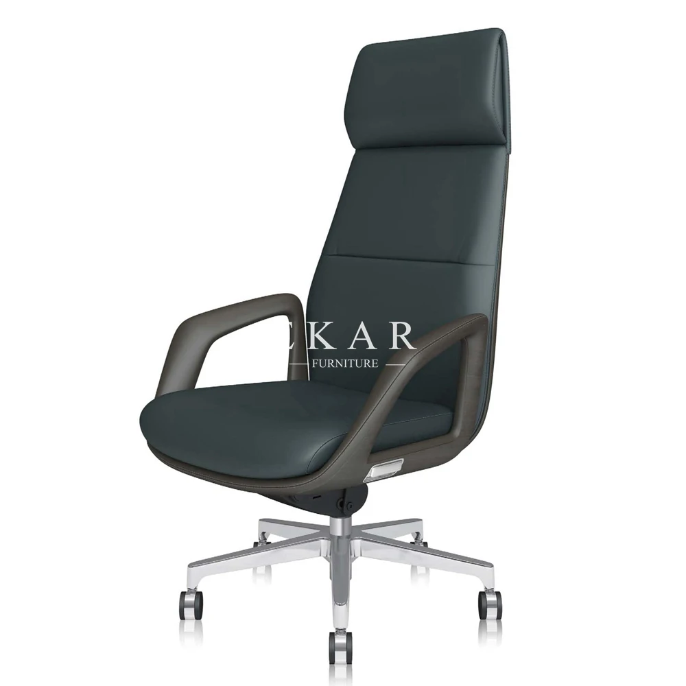 Foshan Modern High Back Executive Chairs Genuine Leather Office Chair supplier