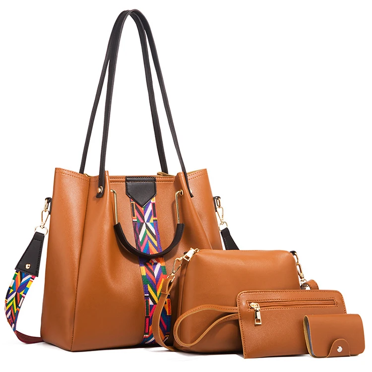 

EG598 Luxury creative designer fashion ladies 4 pcs handbag set women hand bags