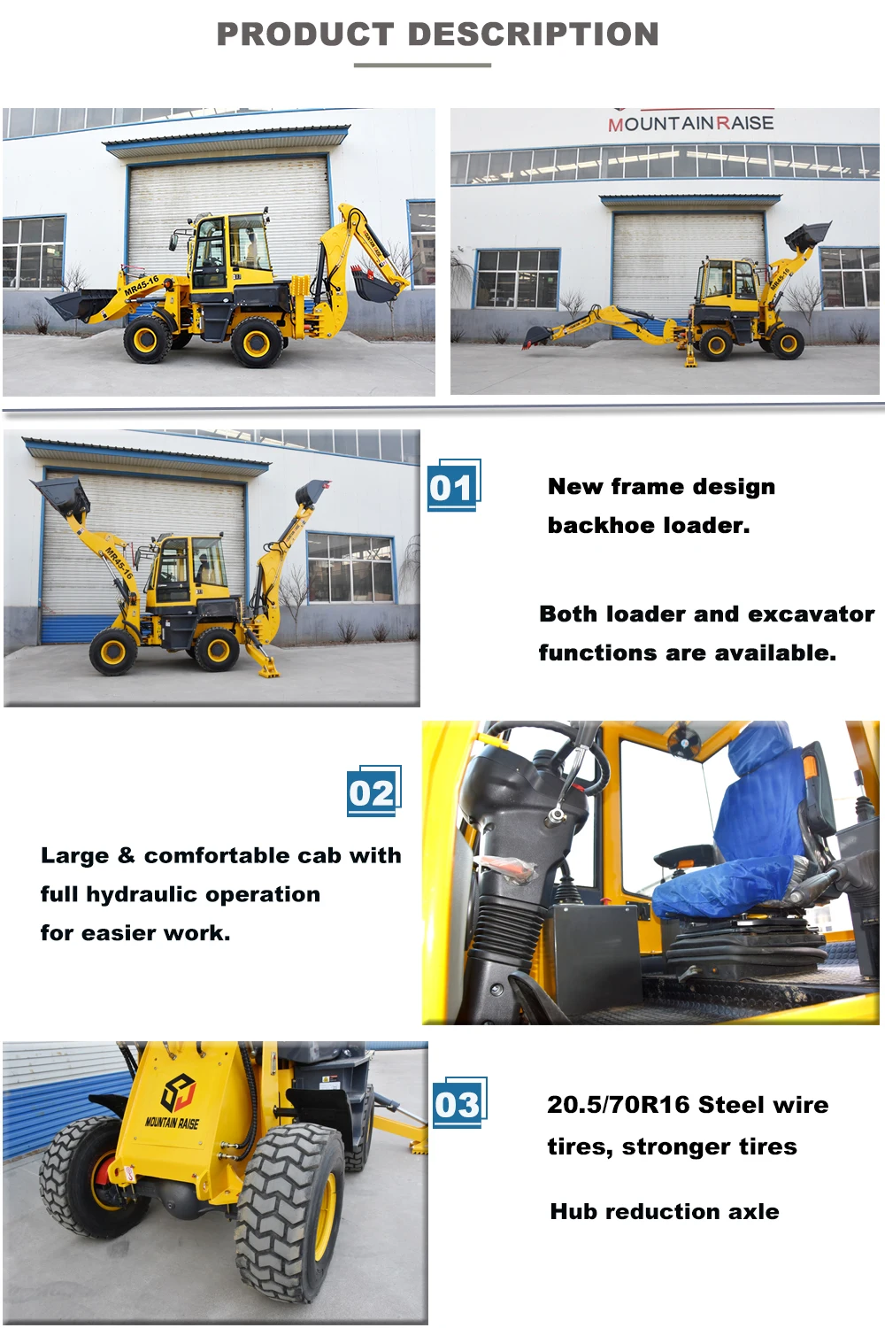 China factory mini backhoe excavator loader for sale