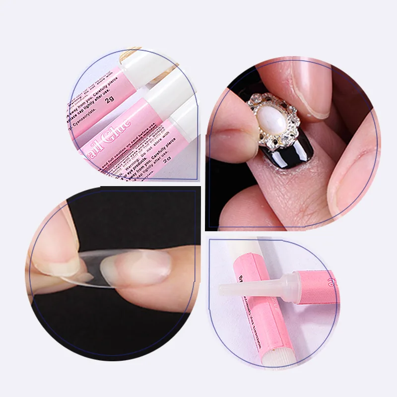 
2g Customize Logo Nail Glue for Artificial Fingernails 
